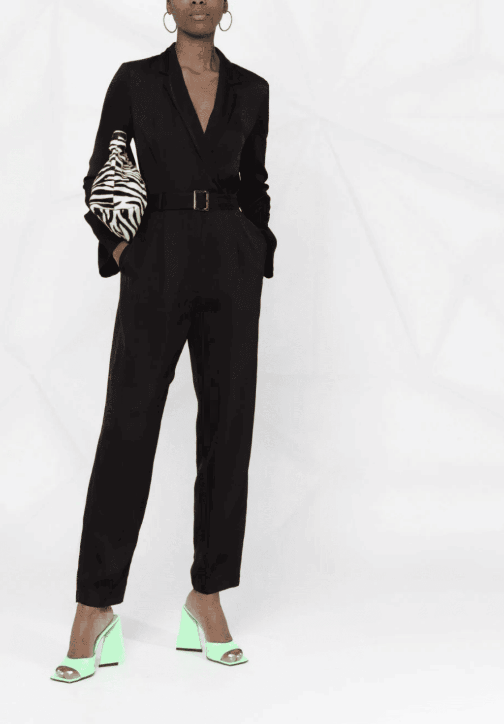 Karl Lagerfeld Satin Jumpsuit Black - Image 2