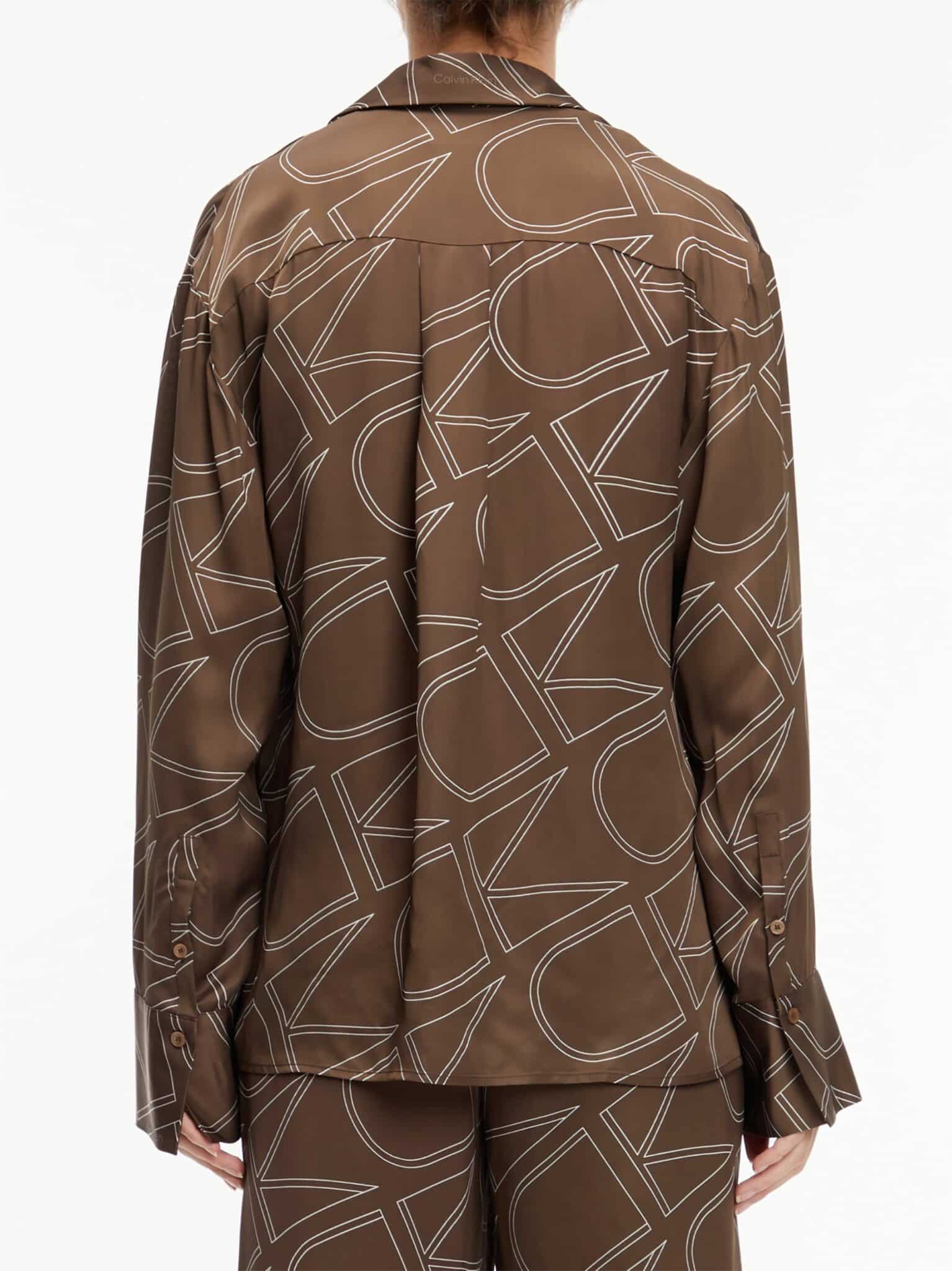 Calvin Klein Viscose Twill Print Bluse - LAURA THOMSEN LUXURY